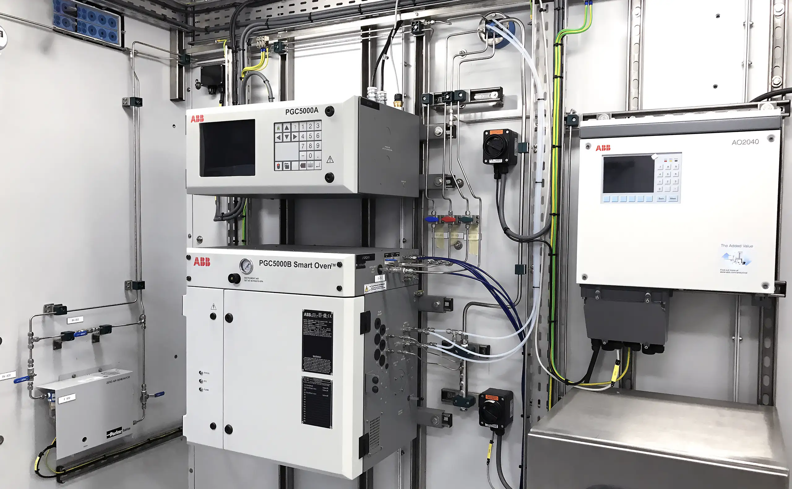 ABB PGC5000 Process Gas Chromatographs and Advance Optima in ASaP shelter ABB PGC5000 Process Gas Chromatographs and Advance Optima in ASaP shelter